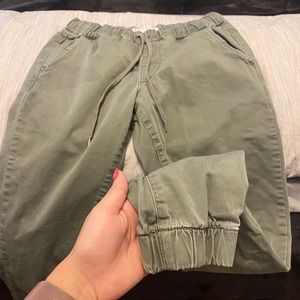 Olive green joggers